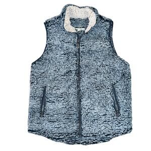 NWT Francesca's Collections Mi Ami Dark Teal Blue Soft Wubby Vest - SIZE LARGE